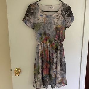 Graphic print dress